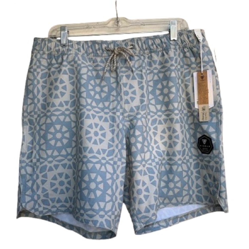 Men's Visalia corqued volley board shorts size large NWT